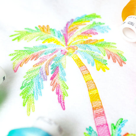 Vibrant Watercolor Palm Tree