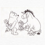 Pooh Bear Flowers Sketch