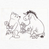 Pooh Bear Flowers Sketch