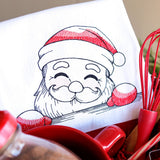 Peeking Santa Sketch