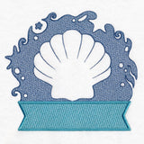 Seashell Beach Towel Name Tag (Embossed)