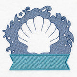 Seashell Beach Towel Name Tag (Embossed)