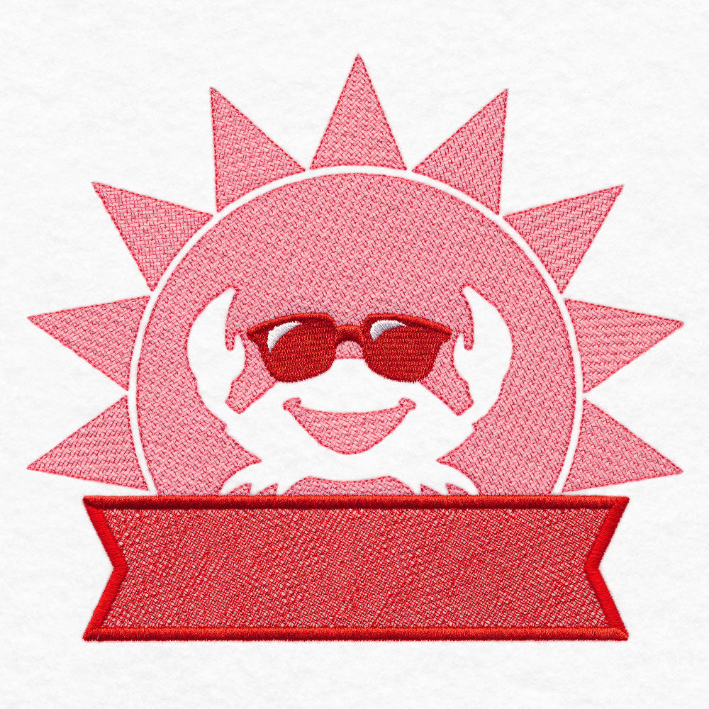 Crab Beach Towel Name Tag (Embossed)