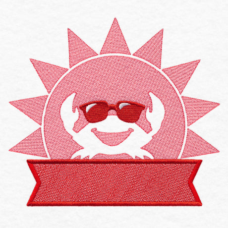 Crab Beach Towel Name Tag (Embossed)