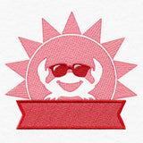 Crab Beach Towel Name Tag (Embossed)