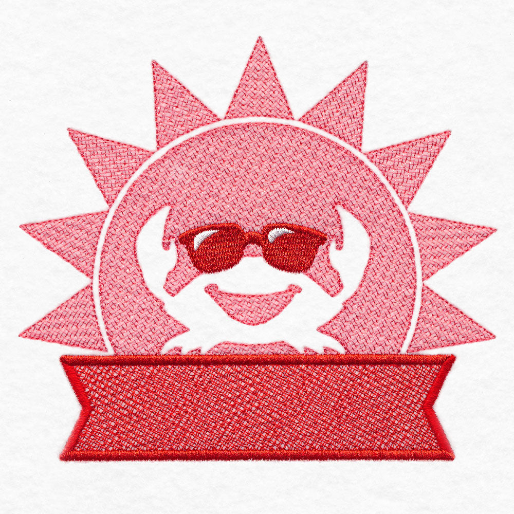 Crab Beach Towel Name Tag (Embossed)