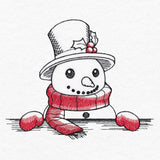 Peeking Snowman Sketch