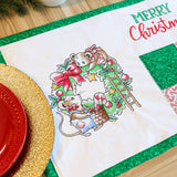 Storybook Christmas Wreath Mice