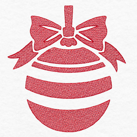 Festive Striped Ornament (Embossed)