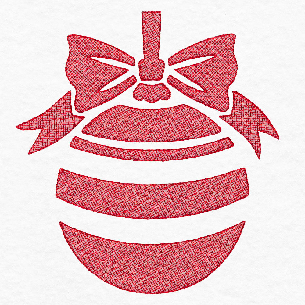 Festive Striped Ornament (Embossed)