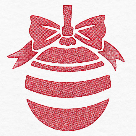 Festive Striped Ornament (Embossed)