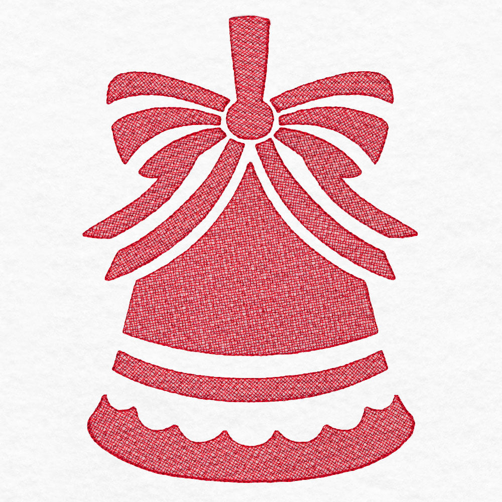Festive Bell Ornament (Embossed)