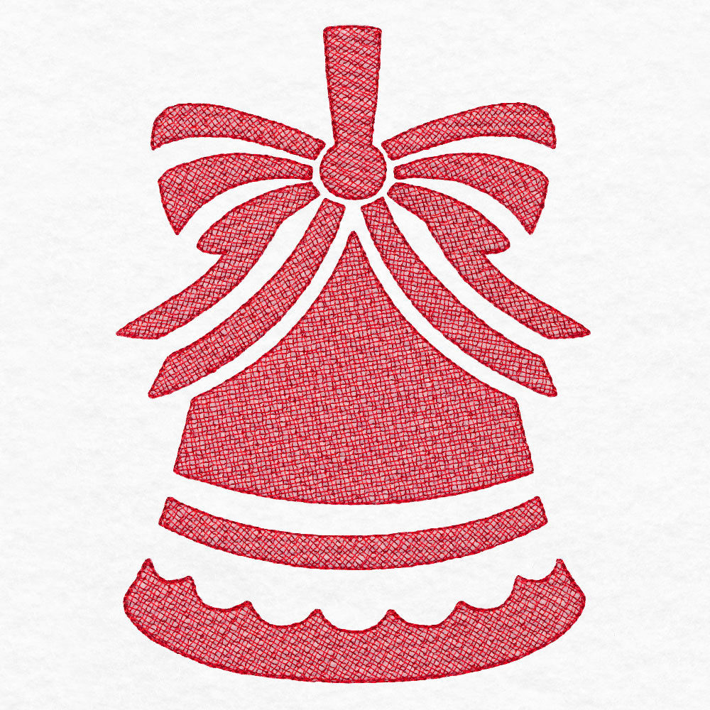 Festive Bell Ornament (Embossed)