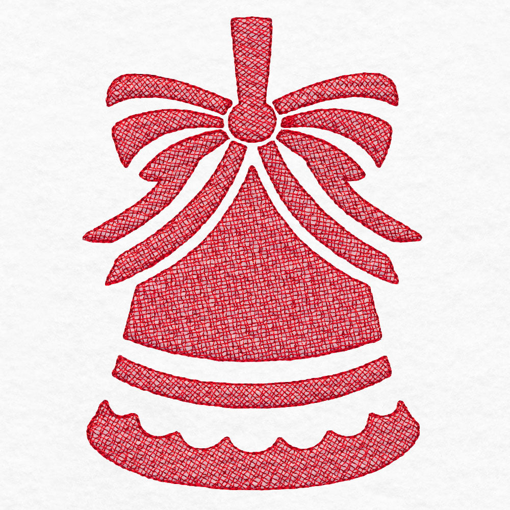 Festive Bell Ornament (Embossed)