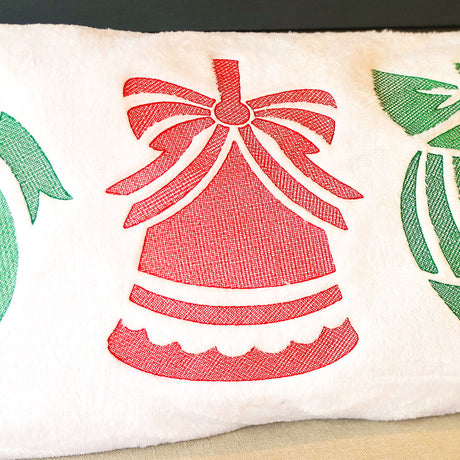 Festive Bell Ornament (Embossed)