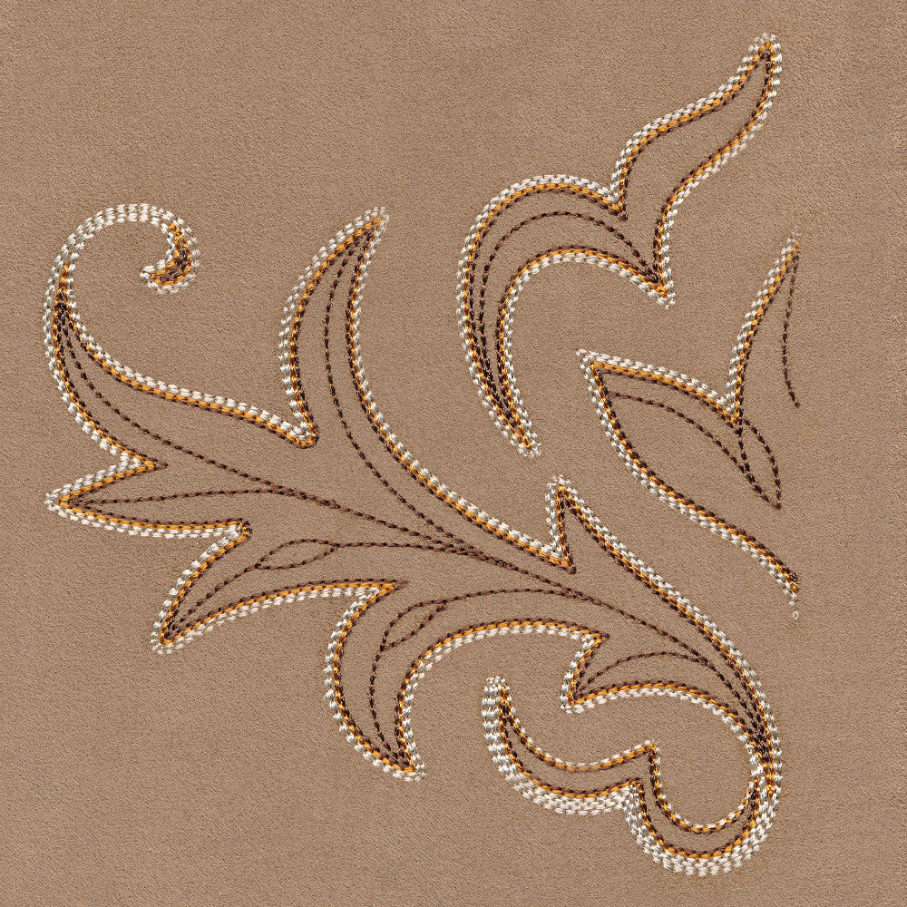 小物 YOKE / STILL JACQUARD LONG STOLE(ORANGE) Classic Western Apparel - Left Yoke – Embroidery Library