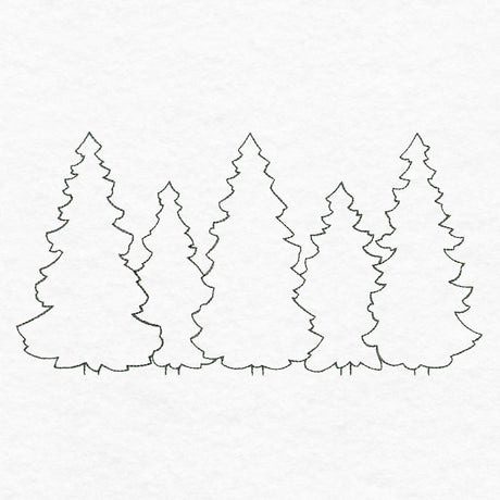 Simple Evergreen Trees (Quilting)