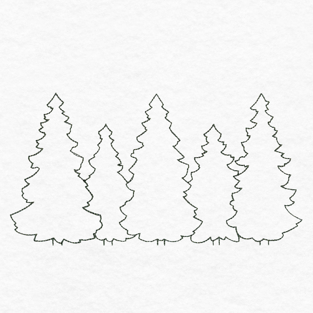 Simple Evergreen Trees (Quilting)