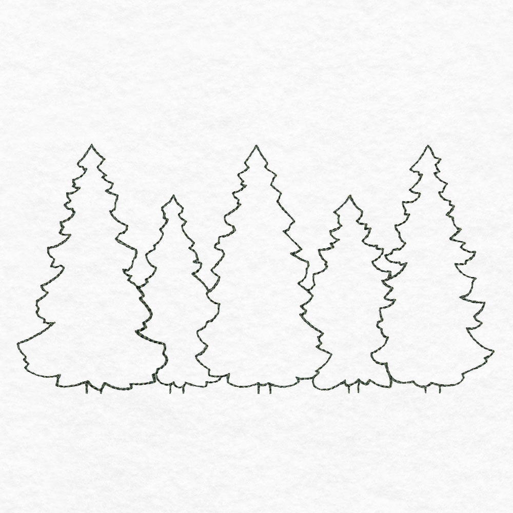 Simple Evergreen Trees (Quilting)