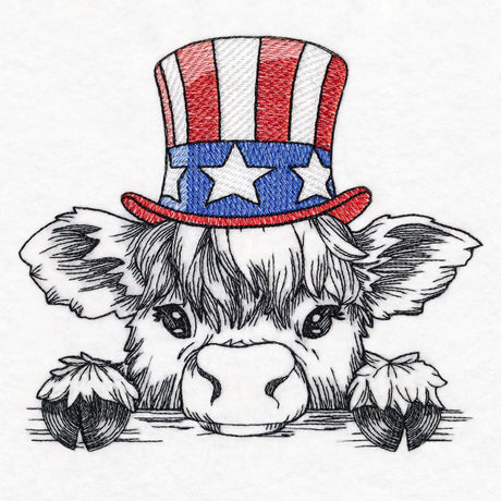 Americana Highland Cow Sketch