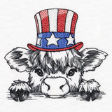Americana Highland Cow Sketch