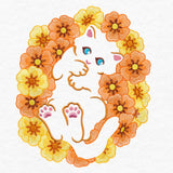 Fall Floral Kitty (Embossed)