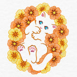 Fall Floral Kitty (Embossed)