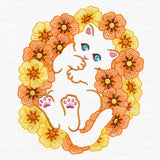 Fall Floral Kitty (Embossed)