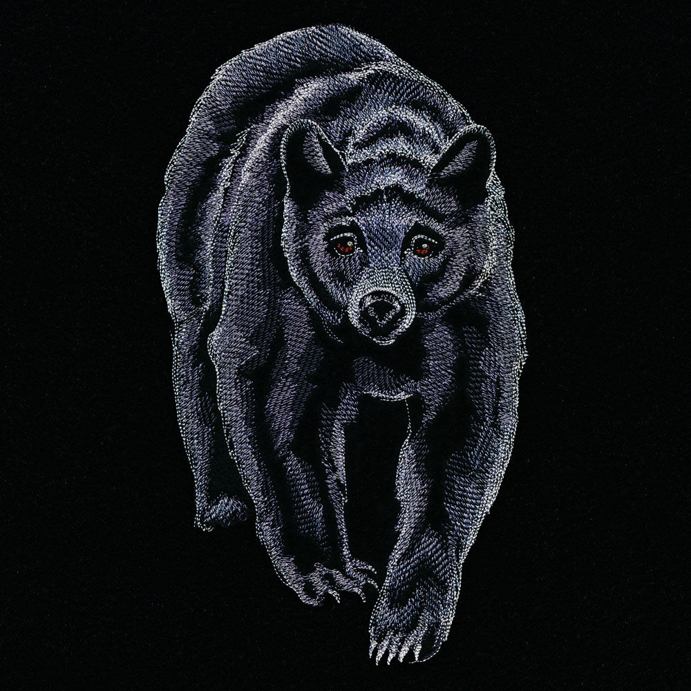 Majestic Walking Black Bear – Embroidery Library