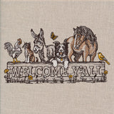 Welcome Y'all Farm Animals Sign