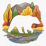 Autumn Bear Silhouette (Embossed)