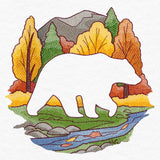 Autumn Bear Silhouette (Embossed)