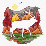 Autumn Elk Silhouette (Embossed)
