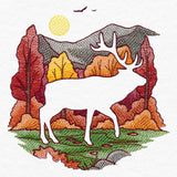 Autumn Elk Silhouette (Embossed)