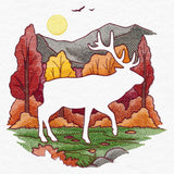 Autumn Elk Silhouette (Embossed)