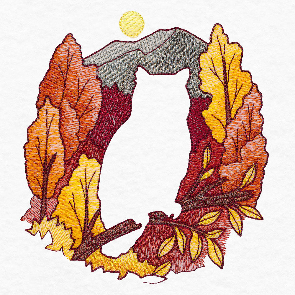 Autumn Owl Silhouette (Embossed)