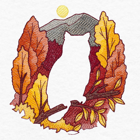 Autumn Owl Silhouette (Embossed)