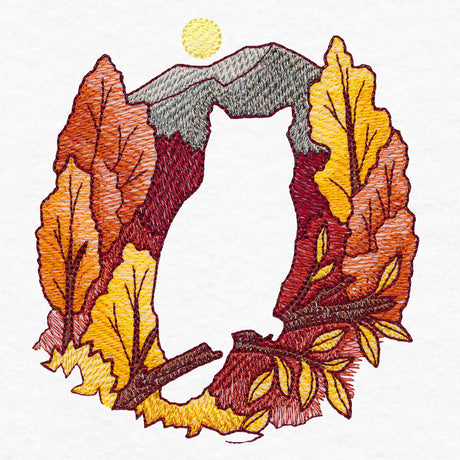 Autumn Owl Silhouette (Embossed)