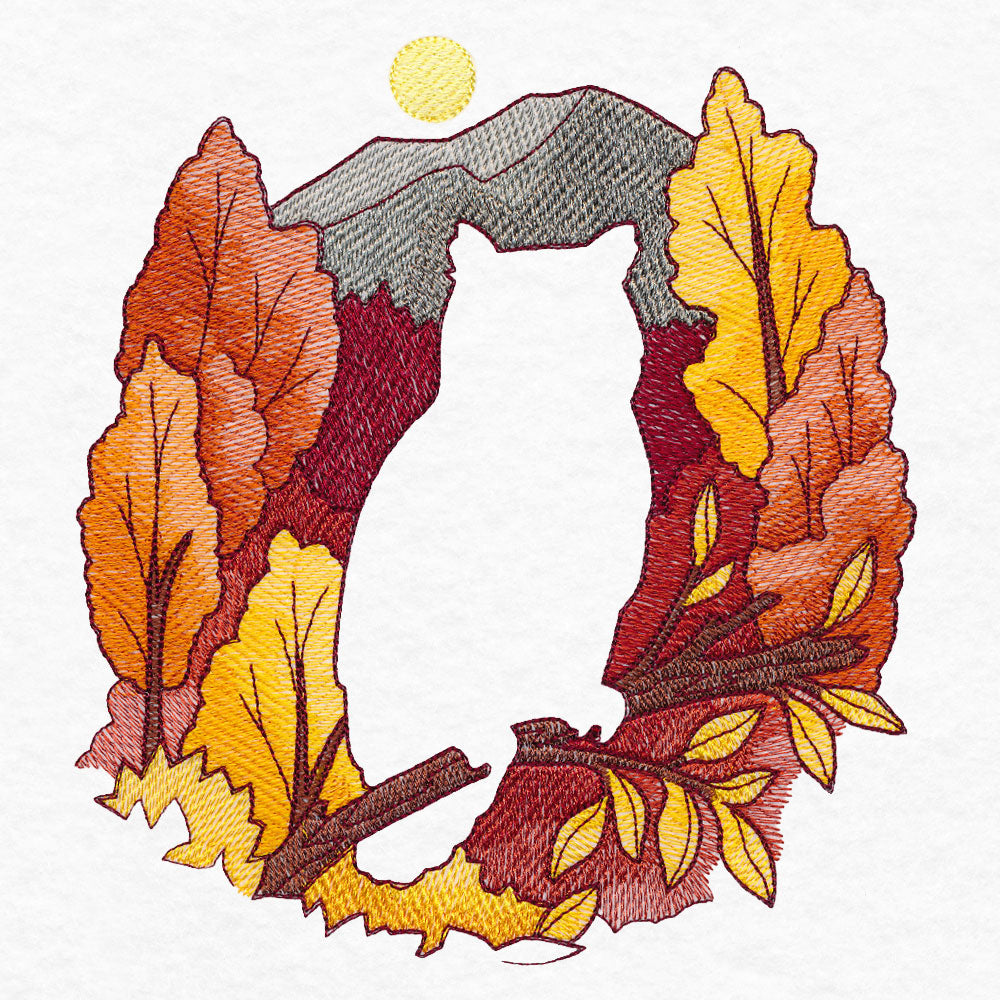 Autumn Owl Silhouette (Embossed)