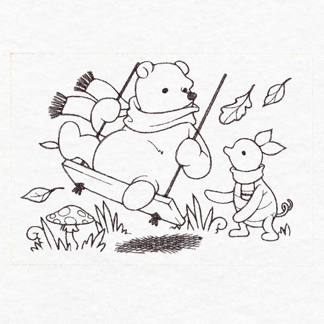 Pooh Bear and Friends in Fall - Swing