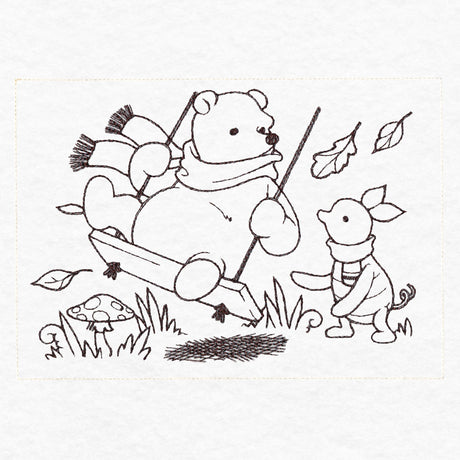 Pooh Bear and Friends in Fall - Swing