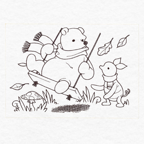 Pooh Bear and Friends in Fall - Swing