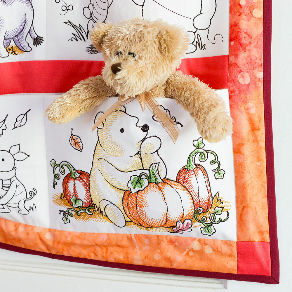 Pooh Bear and Friends in Fall - Pumpkin Patch