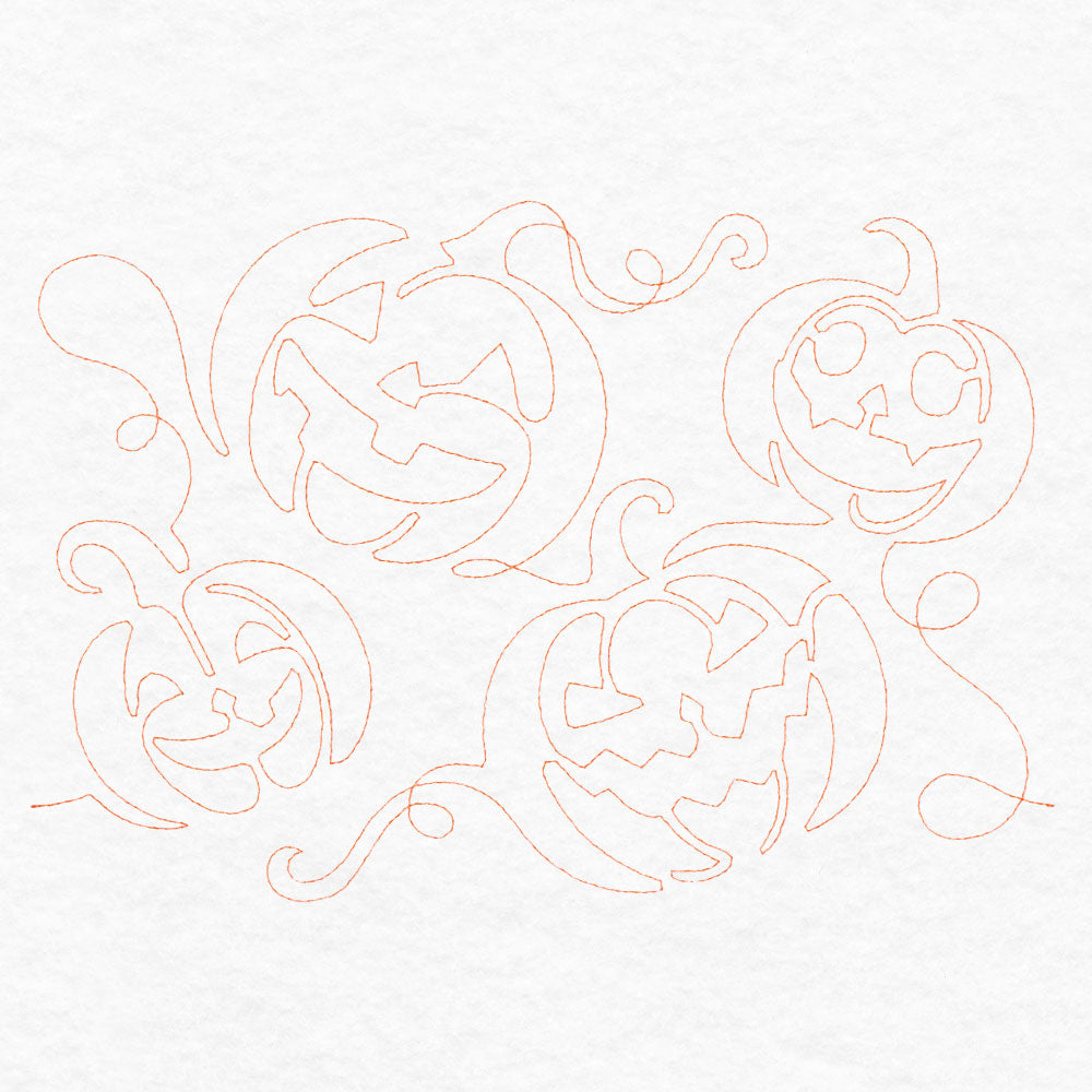 Halloween Hijinks - Jack o' Lanterns (Edge-to-Edge Quilting)
