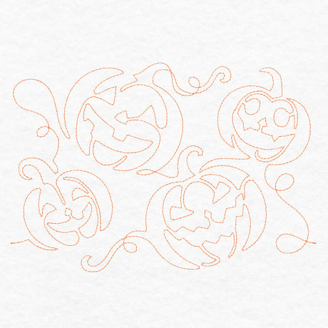 Halloween Hijinks - Jack o' Lanterns (Edge-to-Edge Quilting)