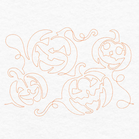 Halloween Hijinks - Jack o' Lanterns (Edge-to-Edge Quilting)