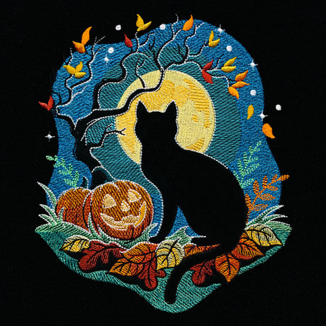 Black Cat Silhouette (Embossed)