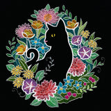 Bold Blooms Kitty (Embossed)