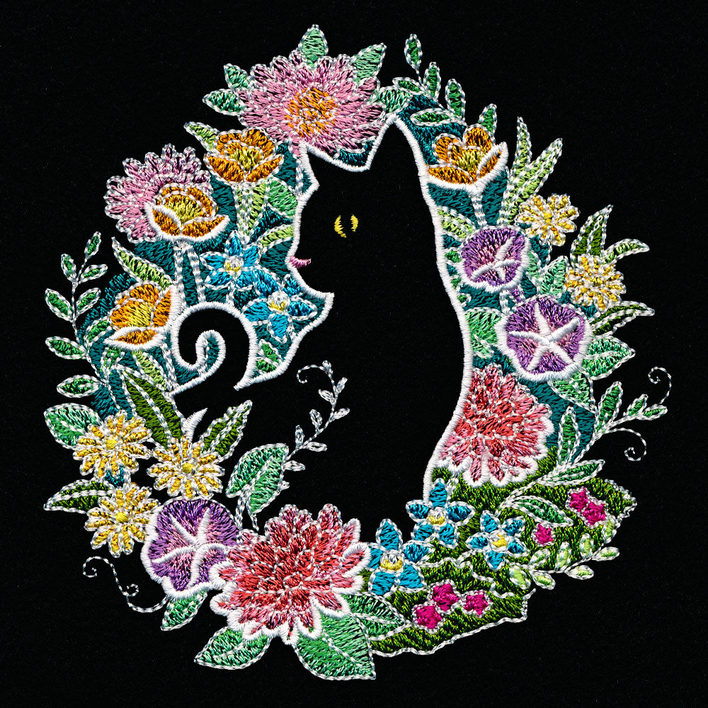 Bold Blooms Kitty (Embossed)