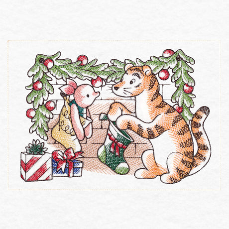 Pooh Bear and Friends at Christmas - Stockings